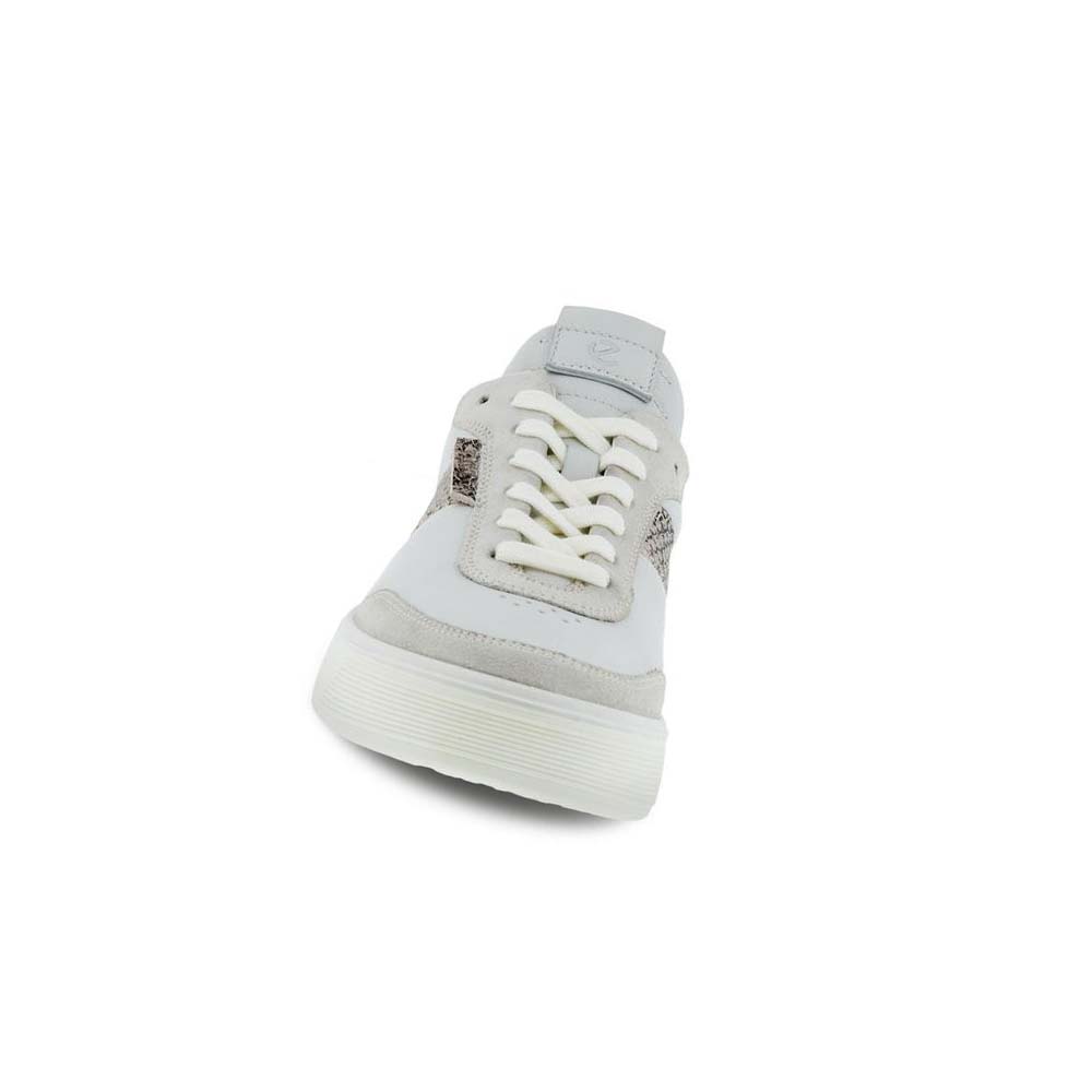 Women's Ecco Street Tray Street Sneakers Grey White | Canada 262AHK